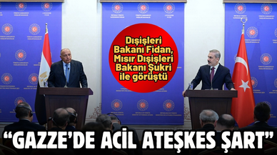 Bakan Fidan ve Mısırlı mevkidaşından açıklamalar