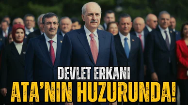 Devlet erkanı Anıtkabir'i ziyaret etti