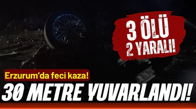 Erzurum'da feci kaza: 3 ölü, 2 yaralı!