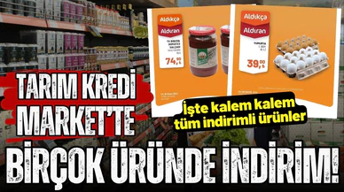 Tarım Kredi Market birçok üründe indirime gitti!