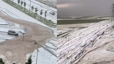 Başkentte dolu ve sağanak etkili oldu