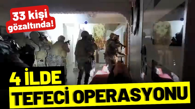 Bursa merkezli 4 ilde ‘tefeci’ operasyonunda 33 gözaltı