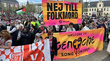 İsrail'in Eurovision'a katılımı protesto edildi