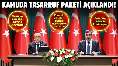 Kamuda tasarruf paketi açıklandı!