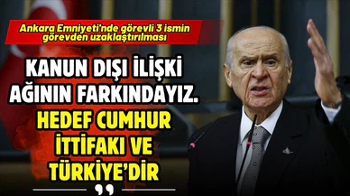 Bahçeli: "Kanun dışı ilişki ağının farkındayız. Hedef Cumhur İttifakı ve Türkiye'dir."