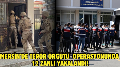 Mersin'de terör örgütü PKK/YPG operasyonunda 12 zanlı yakalandı!