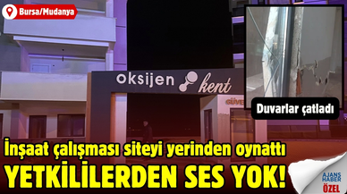 İnşaat çalışması siteyi yerinden oynattı, yetkililerden ses yok!