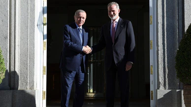 Cumhurbaşkanı Erdoğan, İspanya'da Kral 6. Felipe ile görüştü