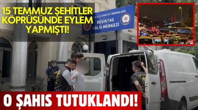 15 Temmuz Şehitler Köprüsü'nde aracıyla yolu kapatarak eylem yapan şüpheli tutuklandı