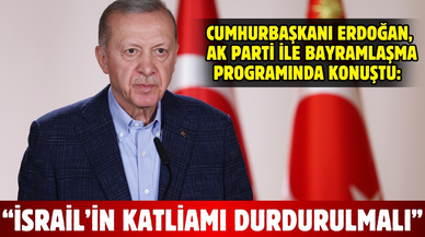 Cumhurbaşkanı Erdoğan: İsrail'in katliamları durdurulmalı