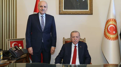 Erdoğan, TBMM Başkanı Kurtulmuş'u ziyaret etti