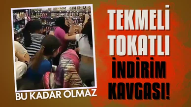 Kozmetik mağazasında tekmeli tokatlı kavga!