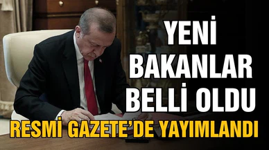 Kabine toplantısı öncesi bakan değişiklikleri Resmi Gazete'de yayımlandı
