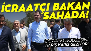 Bakan Kurum'dan deprem bölgesinde yoğun mesai!