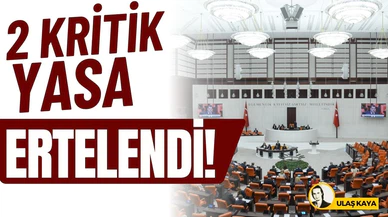 TBMM'de 2 kritik yasa ertelendi!