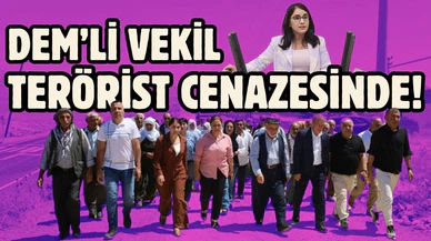 DEM'li vekil, terörist cenazesine katıldı!