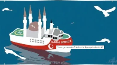 Yunanistan'dan Ayasofya karikatürü!