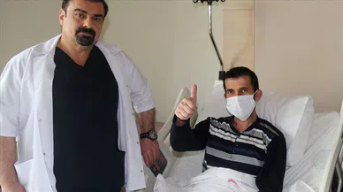 Karnından futbol topundan büyük tümör çıkarıldı