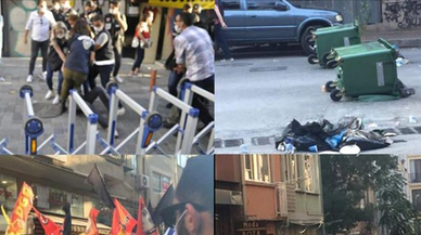 Provokatörlerden polise saldırı