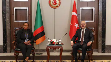 TBMM Başkanı Kurtulmuş, Zambiya Ulusal Meclis Başkanı Mutti ile görüştü