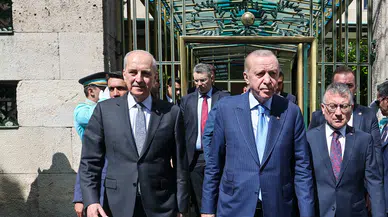 Cumhurbaşkanı Erdoğan, TBMM Başkanı Kurtulmuş ile görüştü