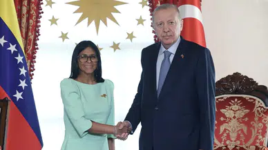 Cumhurbaşkanı Erdoğan, Venezuela Geçici Devlet Başkanı Rodriguez’i kabul etti