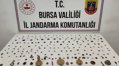 Bursa’da tarihi eser operasyonu: 202 sikke ve obje ele geçirildi