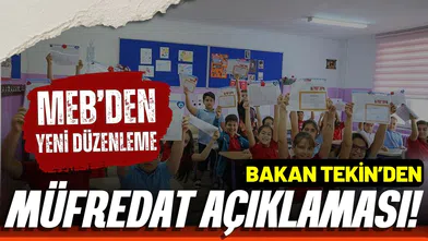 Bakan Tekin'den müfredat açıklaması!
