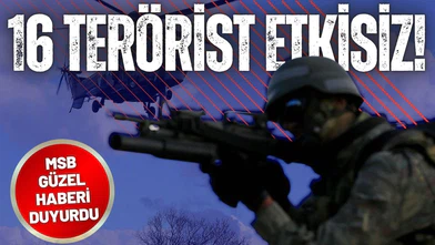 Irak'ın kuzeyinde 16 terörist etkisiz hale getirildi