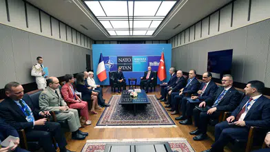 Cumhurbaşkanı Erdoğan, NATO Zirvesi’nde liderlerle peş peşe görüştü