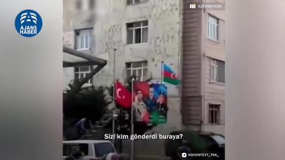 Komşuda Türk bayrağı gerginliği! 'O bayrağa dokunursan seni vururum'