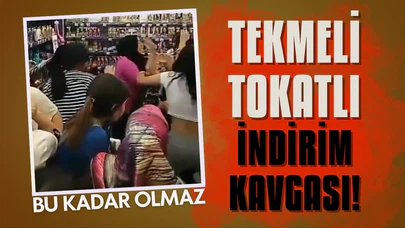 Kozmetik mağazasında tekmeli tokatlı kavga!