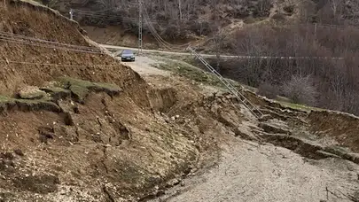 Samsun’da heyelan: Ulaşım durdu, elektrik kesildi