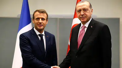 Cumhurbaşkanı Erdoğan ile Fransa Cumhurbaşkanı Macron ile görüştü