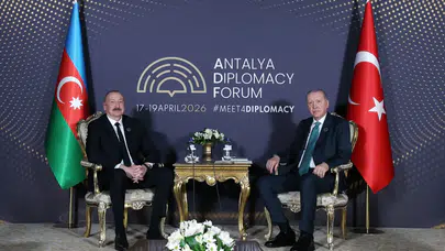 Cumhurbaşkanı Erdoğan, Antalya Diplomasi Forumu’nda Aliyev ile görüştü