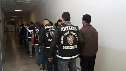 Antalya merkezli dolandırıcılık operasyonunda 14 tutuklama