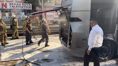 Avcılar’da metrobüs yangını: Motor bölümünde çıkan alevler kısa sürede söndürüldü