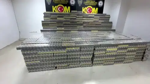 Adana'da 50 bin paket kaçak sigara ele geçirildi