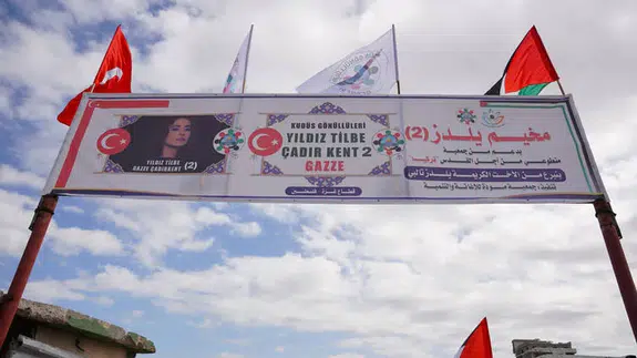 Gazze'de "2. Yıldız Tilbe Çadır Kenti" açıldı
