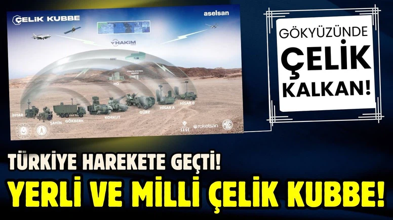 Türkiye'nin yerli ve milli silahları "Çelik Kubbe"yi eşsiz yapacak