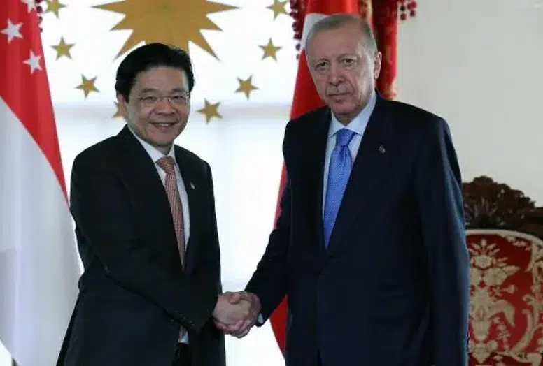Cumhurbaşkanı Erdoğan, Singapur Başbakanı Wong’u Dolmabahçe’de kabul etti