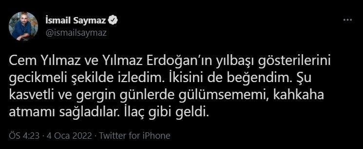Cem Yılmaz'ın yılbaşı gösterisi hakkında kimler neler dedi? 22