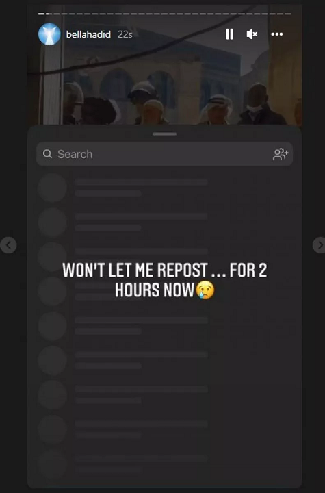 Bella Hadid'in Filistin paylaşımları kısıtlandı 2