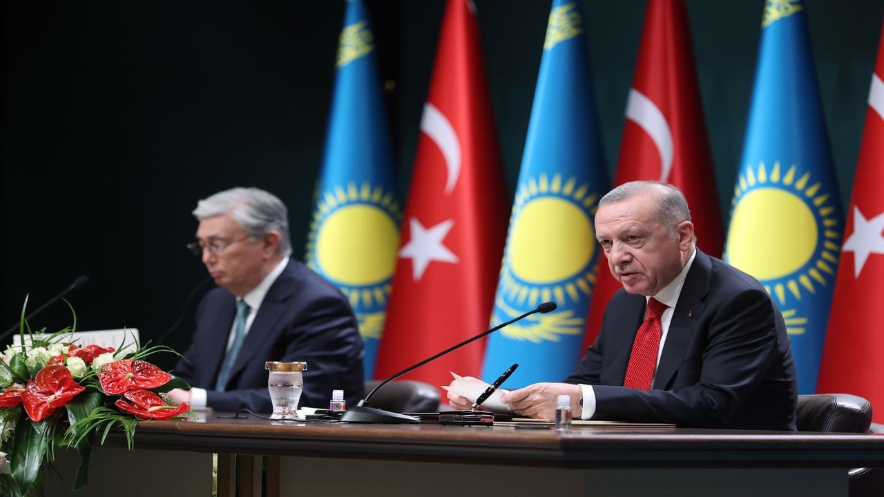 Cumhurbaşkanı Erdoğan, Kazakistan Cumhurbaşkanı Tokayev ile ortak basın toplantısında konuştu