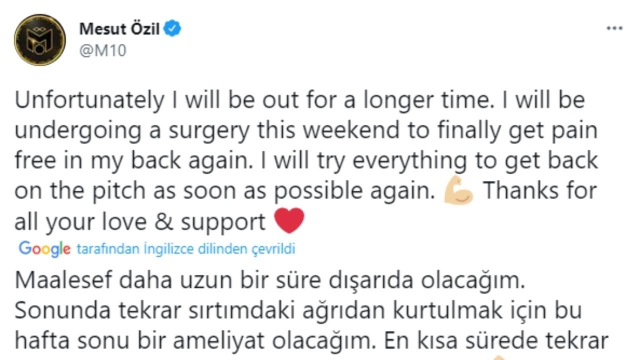 Mesut Özil'den hayranlarına üzücü haber! 4