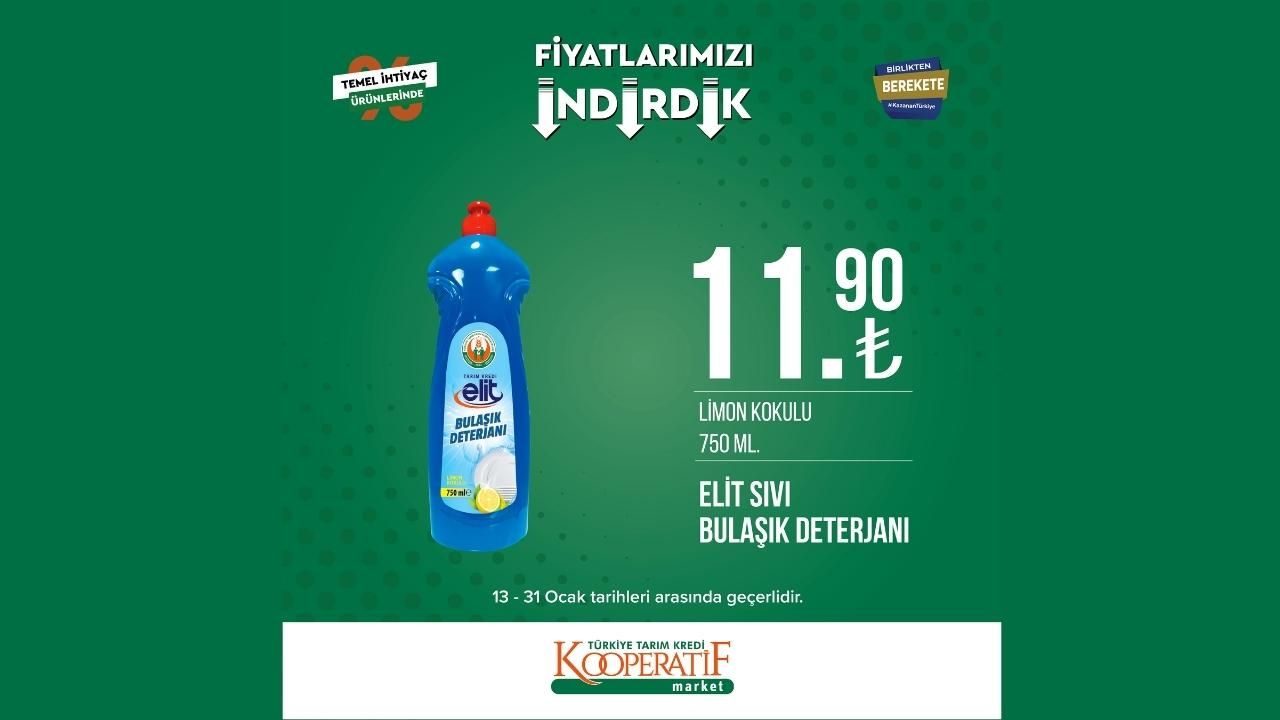 Tarım Kredi Kooperatif Market'in yeni indirimli fiyatları! 10