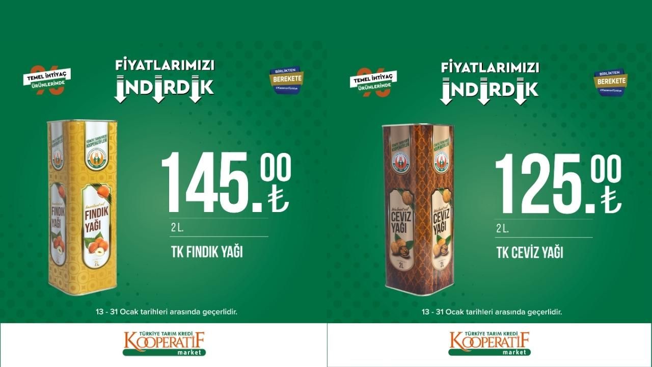 Tarım Kredi Kooperatif Market'in yeni indirimli fiyatları! 26