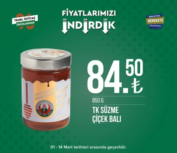 Tarım Kredi Kooperatifi Market, birçok üründe indirime gitti 4