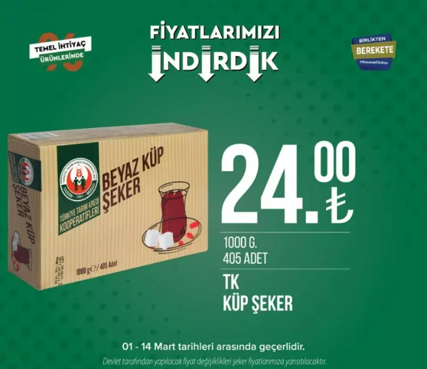Tarım Kredi Kooperatifi Market, birçok üründe indirime gitti 5