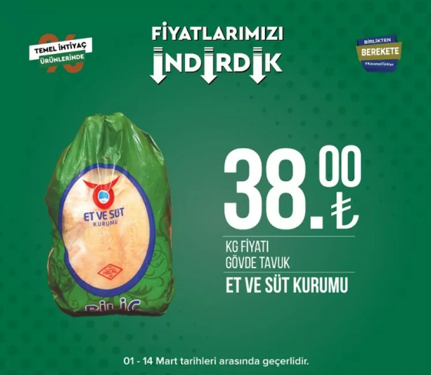 Tarım Kredi Kooperatifi Market, birçok üründe indirime gitti 10